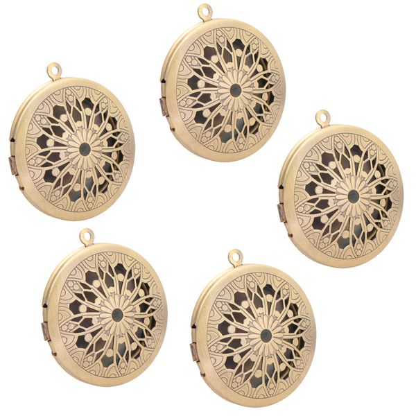 

5 pieces filigree flower engraved pendant girls women valentines jewelry diy hand made jewelry, Silver