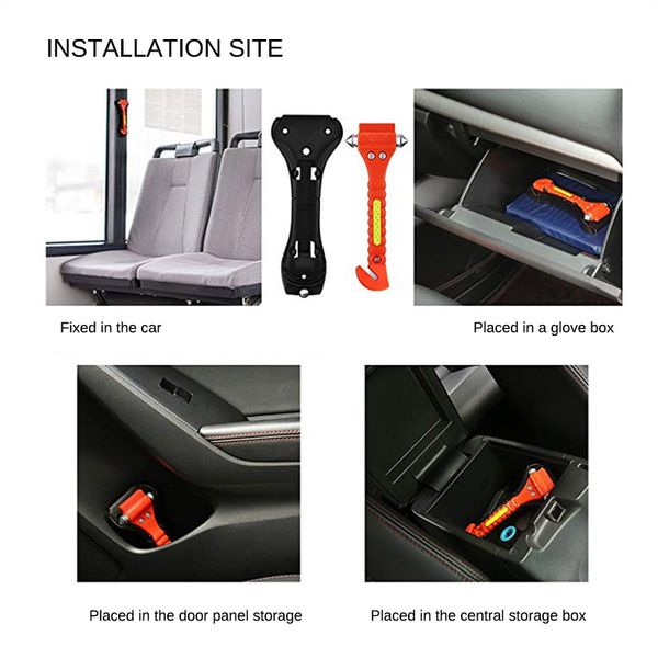 

car safety escape glass window breaker emergency hammer seat belt cutter car accessories nds66
