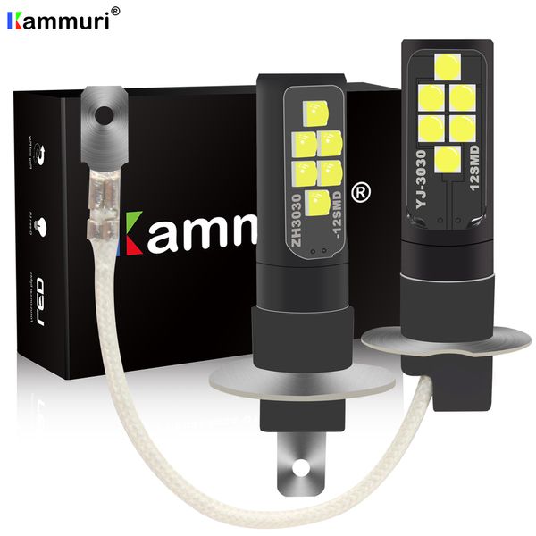 

kammuri h1 h3 led bulb super bright 12smd car led fog lights lamp cars daytime running light drl lamp white amber 12v 24v