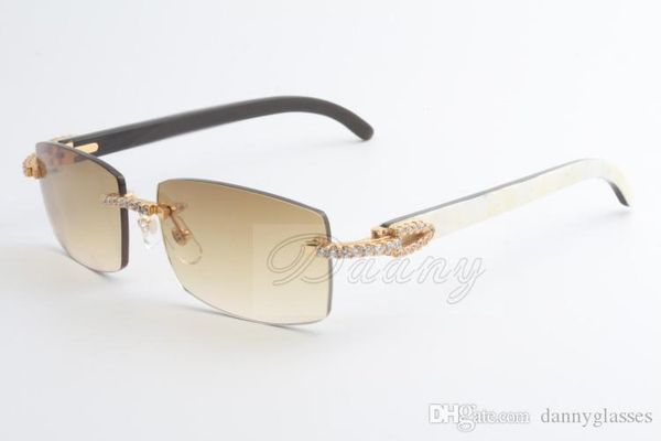 

2019 new selling limited large diamond sunglasses male and female mixed horns sunglasses 3524012 (2) size: 56-18-135mm, White;black