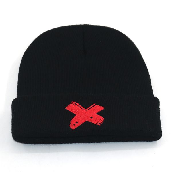 

new xxxtentacion hat embroidery cotton hip hop beanie cap fashion black knitted beanies for autumn winter warm hats unisex, Blue;gray