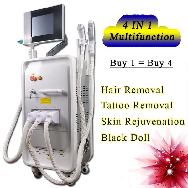 

nd yag laser q-switched tattoo removal pen opt shr ipl machine hair removal laser machines rf face lifting skin tightening, Black