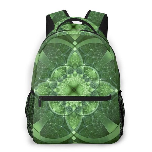 

fractal green st patrick's day fantasy ireland children backpack cute bags for boys kindergarten baby kids school bags