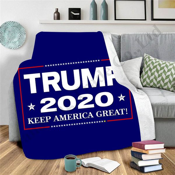 

трамп 2020 3d печать одеяла зима двойные слои утолщаются одеяло письма ковер бросить на кровать диван шаль взрослые дети плащ накидка a11270