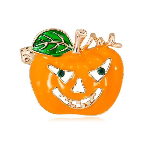 

new fashion halloween brooch fashion exquisite pumpkin head brooch pin wholesale jewelry for holiday accessories, Gray
