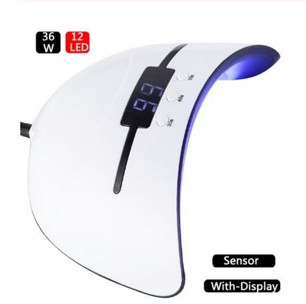 

36w uv lamp nail dryer 12 led uv lamp for nail machine usb 30s 60s 90s timer portable uv lamps hardening