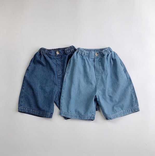 

shorts 2021 girls boys denim summer fashion kids 2-7 years hv323, Black