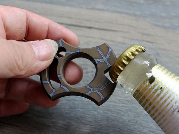 

original titanium flame outdoor finger ring multi tools bottle opener window breaker key chains self defense survival tool vols