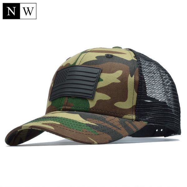 

northwood] camo mesh baseball cap men camouflage bone masculino summer hat men army cap trucker snapback hip hop dad hat, Black;white