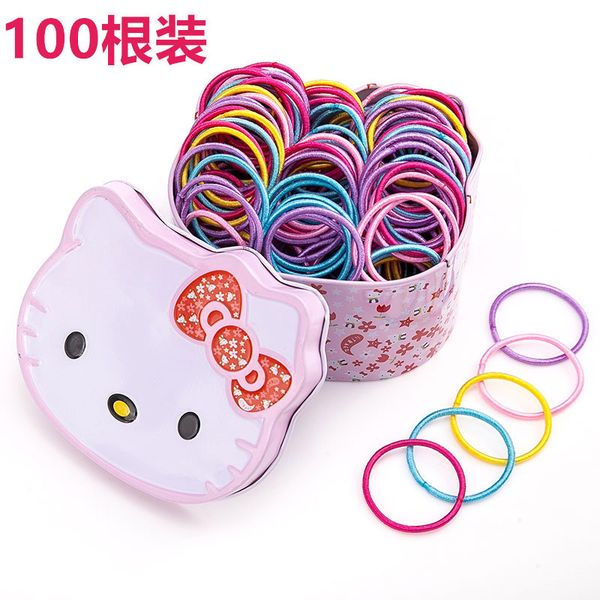 

children's rubber band not hurt hair girls headband korean baby hair accessories ring tie rubber band girl headdress, Slivery;white