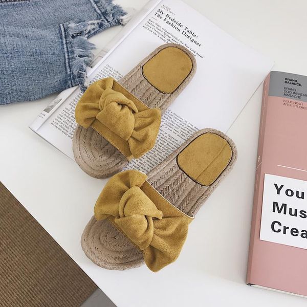 

one word slippers female summer flat bottom bow cool slippers female outside wear open toe vacation sandals women's shoes, Black