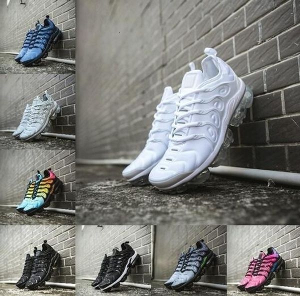 

wholesale 2019 new tn plus shoes white blue mens women running fashion casual shoes triple black tn requin cushion sneakers