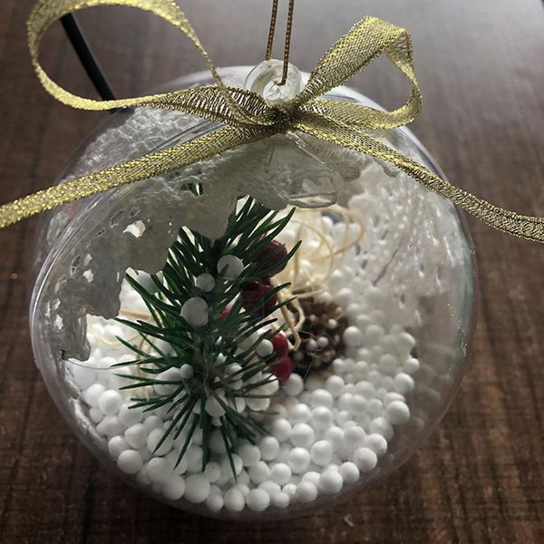 

transparent hollow ball christmas tree ball baubles hanging pendant ornament for home christmas party wedding decoration