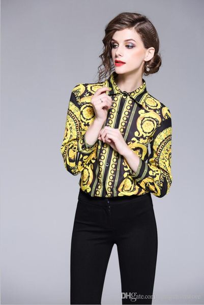 

блузы рубашки европа станционного бесплатная доставка весна женщин для печати рубашка с длинными рукавами тонкий joker отворотом кофточки дл, White