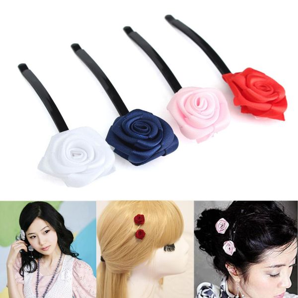 

6pcs rose flower hair styling decoration hairpins hairgrip hair stick accessories women girls hairpin clips pins set, Golden;silver
