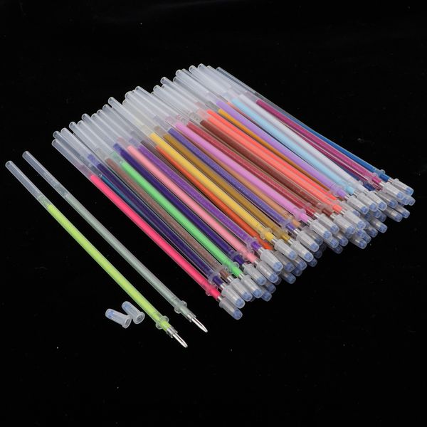 

60/72/100/84 pieces 1mm colorful ink gel pen refills, Black;red
