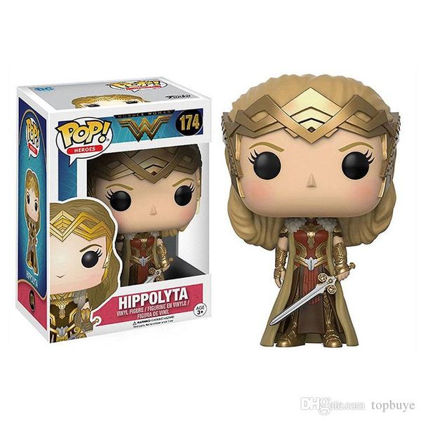 

funko pop wonder woman hippolyta vinyl action figure with box #174 toy doll gift good quality