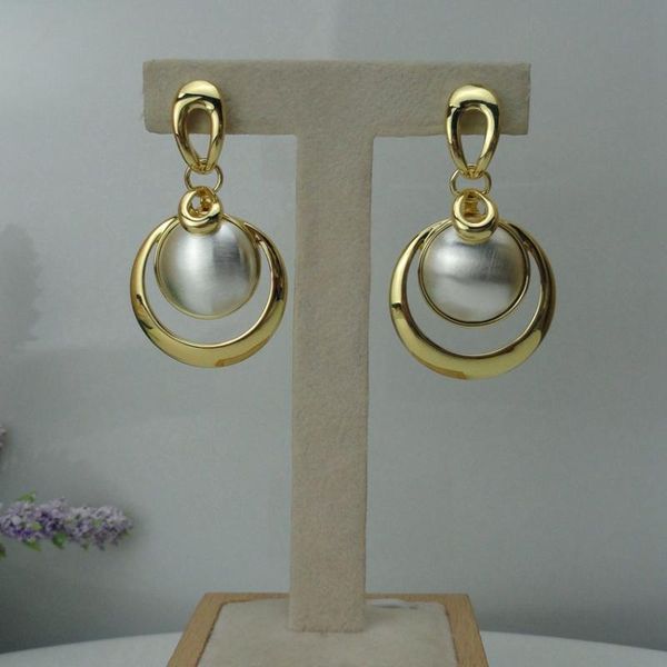 

yuminglai 24k dubai gold earrings brazilian earrings for women fhk8703, Silver