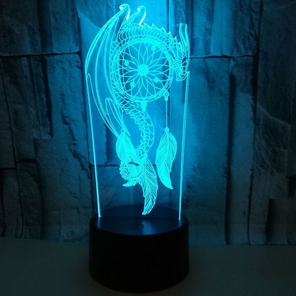 

electricity suppliers colorful 3d desk lamp wind chime 3d small night-light touch remote control 3d small night-light customized