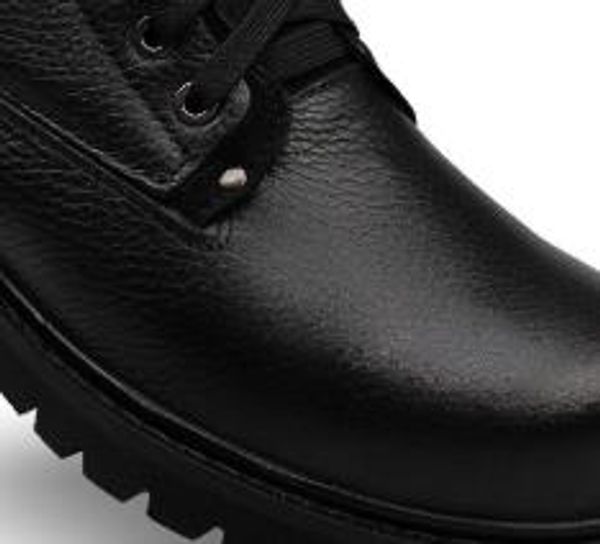 

designer-man ankle snow boots winter fashion warm work safety army plus size 48, Black