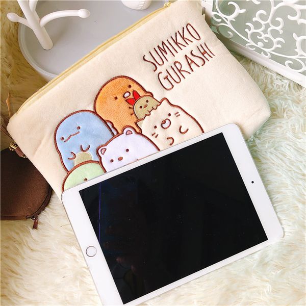 

2pc / комплект шарж sumikko gurashi аним плюшевых портмоне мягкий сан-х плюшевая сумки мешок сумка бумажник карта для малыша подарков