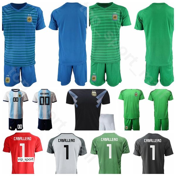 

Argentina Goalkeeper GK Goalie Sergio Romero Jersey Set Copa America Soccer GUZMAN MARCHESIN Football Shirt Kits