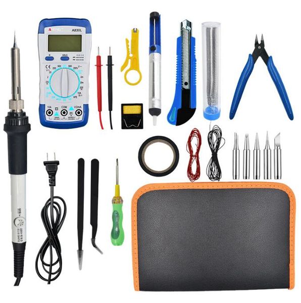 

a830l multimeter adjustable soldering iron solder pen set welding kit