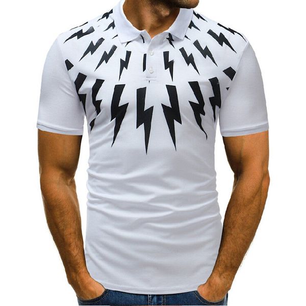

New Mens Printed Short Sleeve Shirt Men Black White Slim Fit Casual cotton tshirt Tops Clothing Muscle Tee