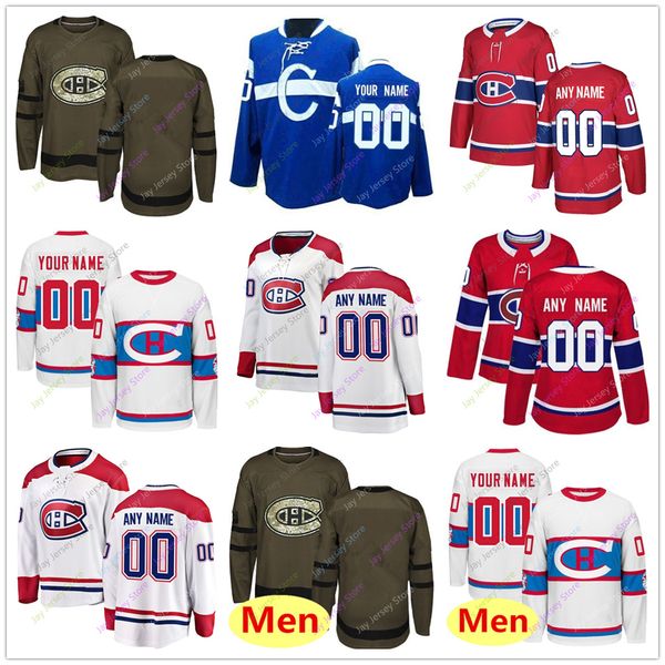 

Custom Jersey 2019 Men Women Youth Kid Winter Classic Montreal Canadiens Salute to Service