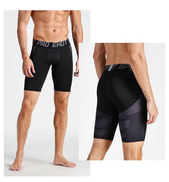 

summer men fashion shorts tight sport quick drying elastic waist pants mens new casual loose apparel, White;black