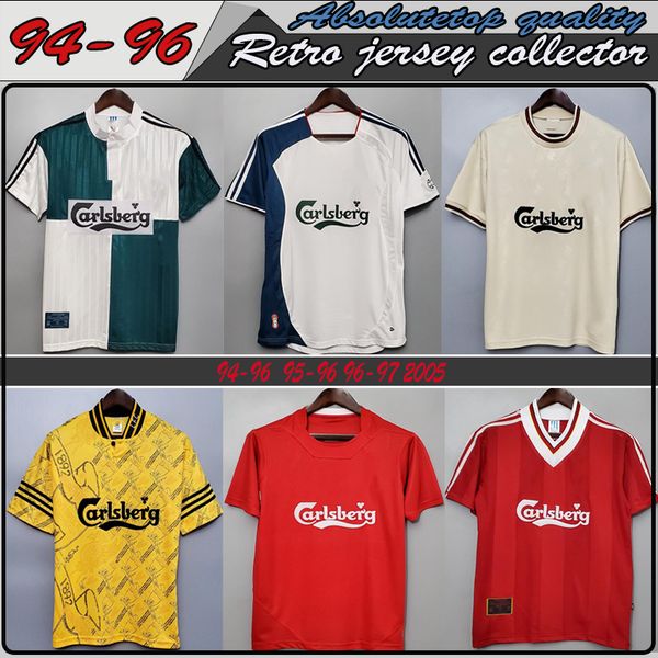 

retro soccer jersey 04 05 final istanbul 8 gerrard steven 2005 smicer alonso hamann champion maglia maillot quality, Black;yellow