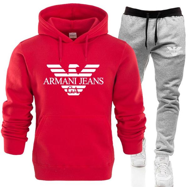 

2020 новые мужчины две части набор новая мода с капюшоном кофты спортивная мужская спортивный костюм толстовка осень мужская одежда толстовк, White