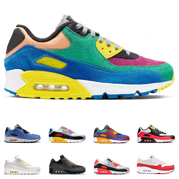 

90 running shoes for mens womens laser fuchsia bred viotech be true university red sports sneakers trainers size 36-45