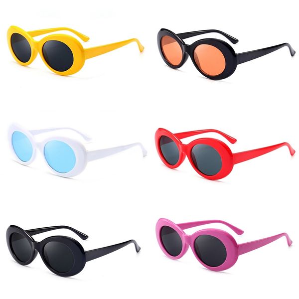 

mincl punk round transparent hiphop sunglasee men women anti-uv metal frame retro sunglass mirror uv400 with box nx #24774, White;black