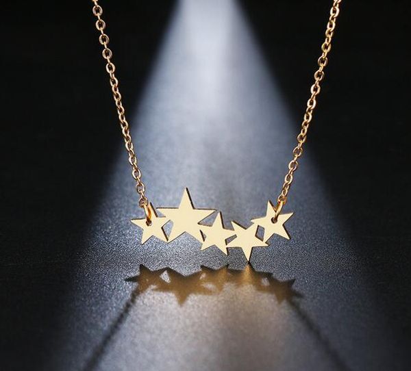 

ожерелье из нержавеющей стали для женщин любовника золото и серебро цвет пентаграмма пентаграмма кулон ожерелье обручальное ювелирные издели, Silver