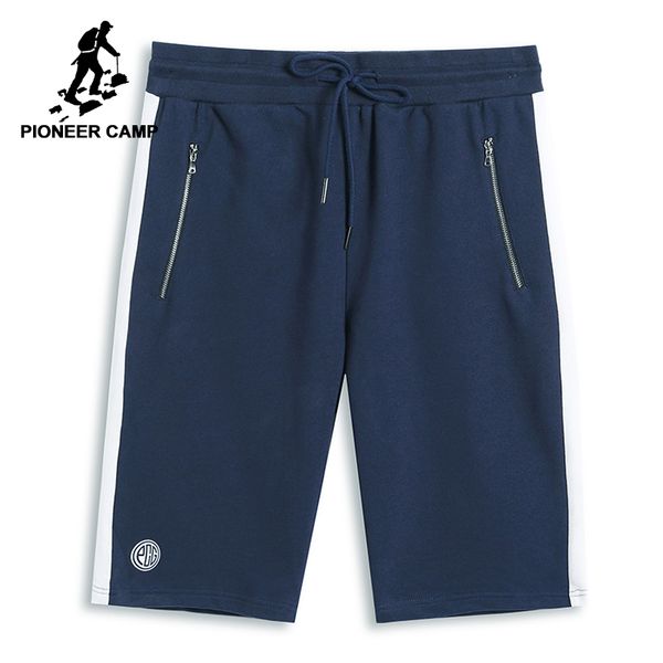 

pioneer camp new summer patchwork shorts for men brand clothing zipper casual short pants men quality bermuda male adk801123, White;black