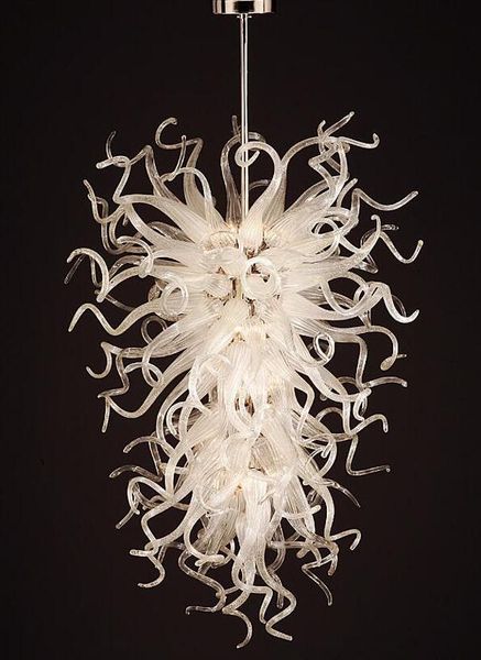 

lamps white crystal chandeliers lights artistic decoration style hand blown glass modern chandelier light