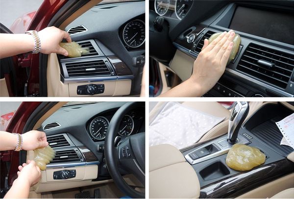 

new arrivals vehicle car glue gum gel air conditioner outlet vent interior dust dirt cleaner car auto accessories