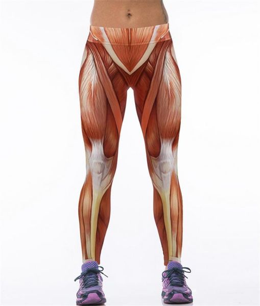 

women's leggings digital printing slim pencil pants high waist, Black