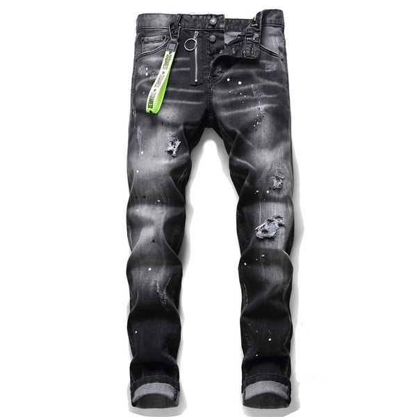 

2020 новый дизайн pantalon homme жан мужские джинсы хип-хоп лоскутная узкие джинсы мужчины, Blue