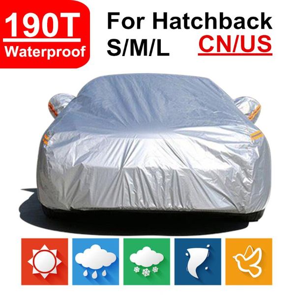

s m l hatchback car cover protector coat dust sun uv protective rain snow waterproof full car covers indoor outdoor d45