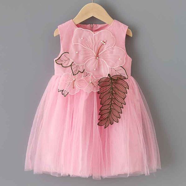 

2020ins new kids dresses girls princess dress summer girls clothes sleeveless pink flowers dress 2 3 4 5 6 7 8 9 10years old, Red;yellow