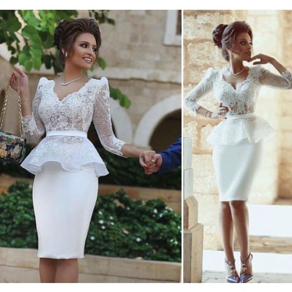 

vestido de festa white long sleeves prom evening short dresses, Black