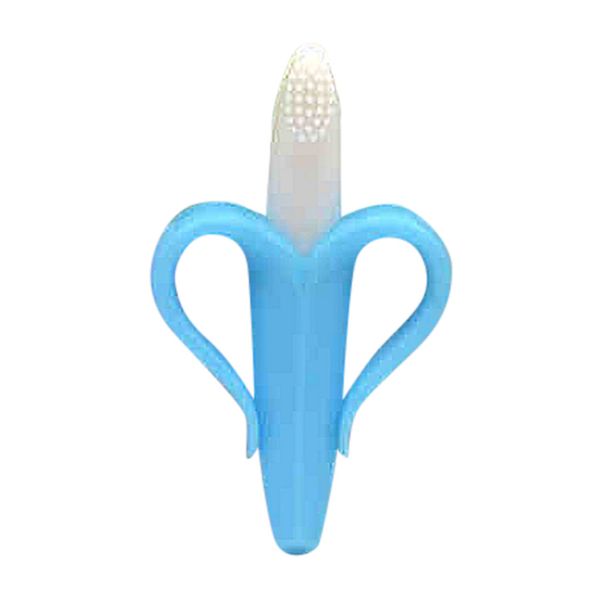 

infant baby boys girls banana toothbrush food grade silicone teether