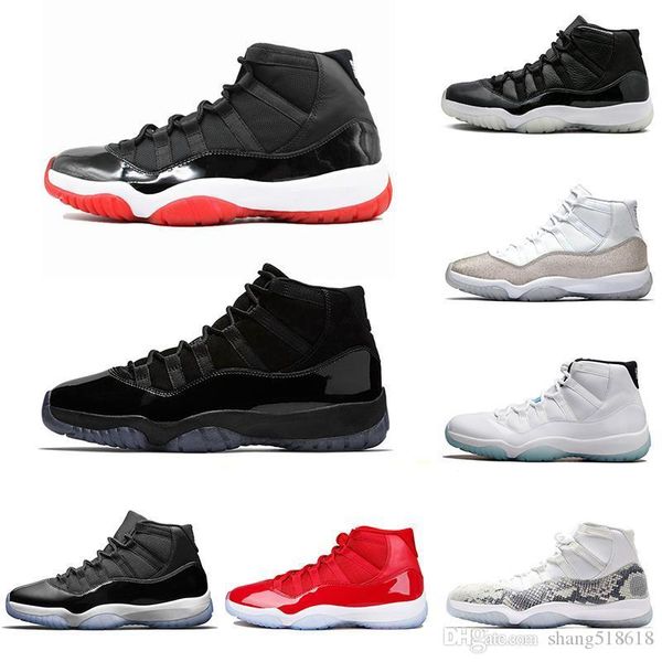

11 bred basketball shoes cap and gown gamma blue mens trainers 11s men athletic sports sneakers outdoors size 36-47