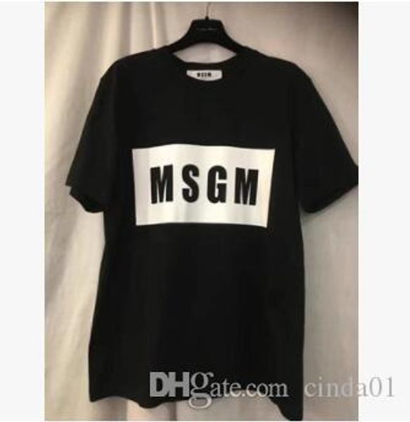 

msgm printed mens designer summer tshirts мужчины женщины повседневная crew neck коротким рукавом топы хип-хоп тис, White;black