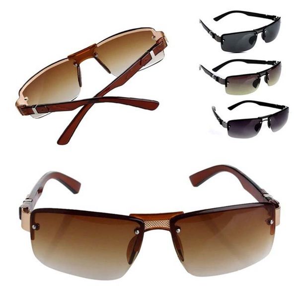 

men's sunglass sports style sun glasses fashion eyeglass male driving mirrors metal sunglass uv400 black coffee, White;black