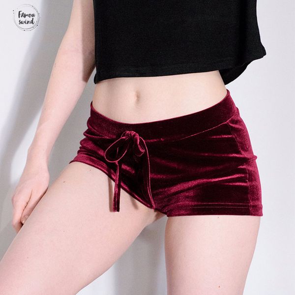 

розовых женщины бархатной шорты мода sexy bodycon тренировка твердые короткие штаны feminino pantalones mujer фитнес мягкая фланель sportwea, White;black