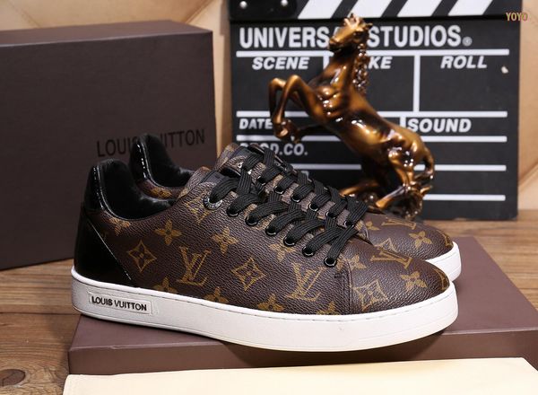 

Xx266 loui 13 vuitton 13 168 men neaker leather trainer men ca ual hoe fa hion running hoe mixed color hoe hi, Black;brown