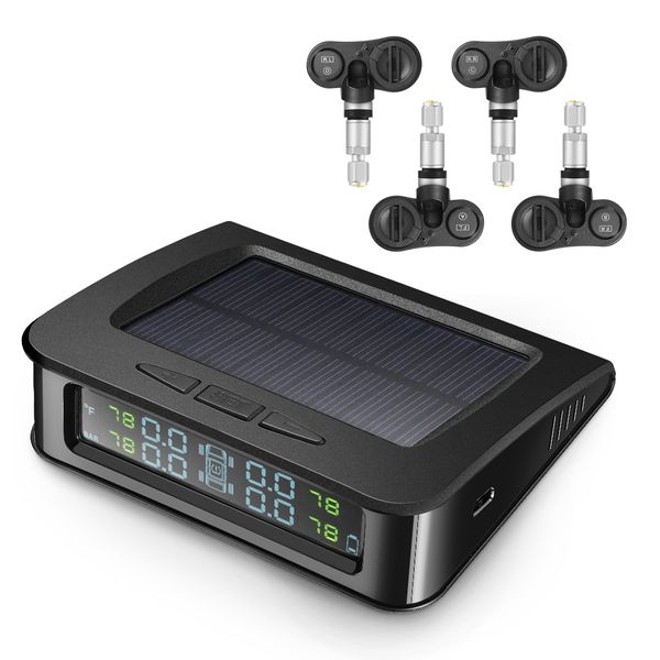 

zeepin c220 tire pressure monitoring system solar tpms with 4 internal sensors